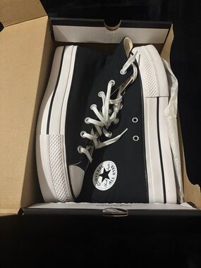 Converse Black High Top Platform Sneakers with LIKE NEW worn once!